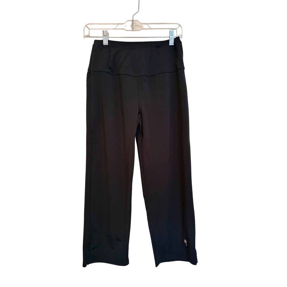HydroChic UV‎ Active Wear Black Swim Pants Wide Leg High Waist Zipper Pocket S